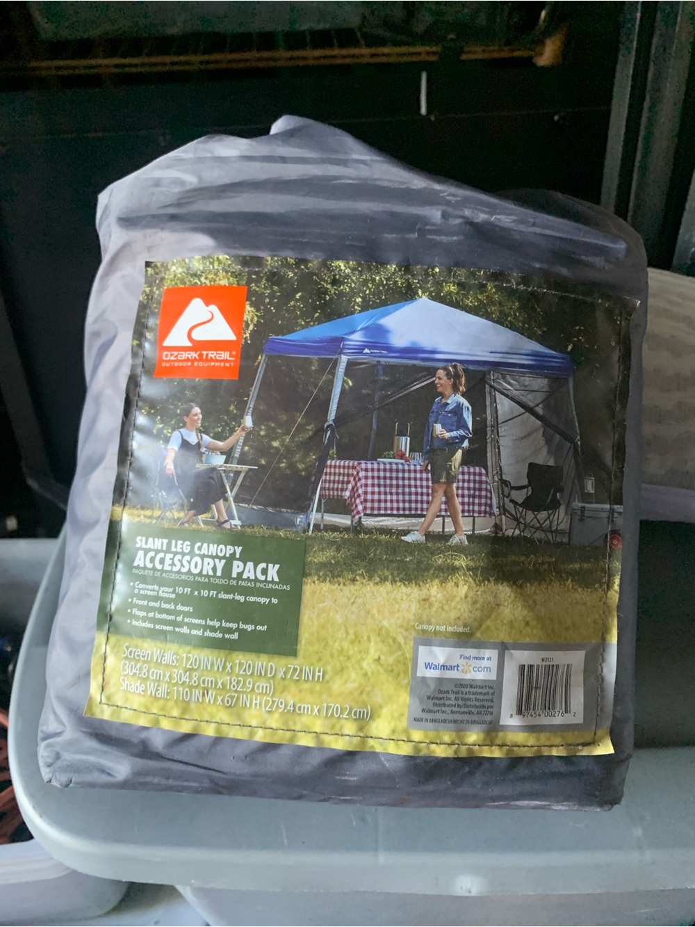 Ozark Trail Gray Outdoor Canopy Screen Walls Pack